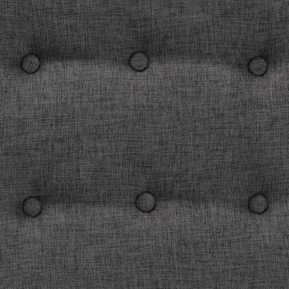 Baxton Studio - Jeanine Footstool in Dark Grey/Walnut Brown - BBT5455-Dark Grey/Walnut-Stool view 5