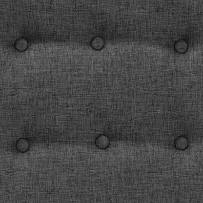 Baxton Studio - Jeanine Footstool in Dark Grey/Walnut Brown - BBT5455-Dark Grey/Walnut-Stool view 5