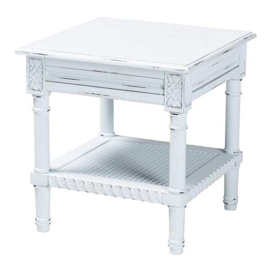 Baxton Studio - Jeanne End Table in White - JY23B392-Wooden White-ET view 1