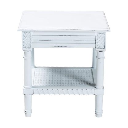 Baxton Studio - Jeanne End Table in White - JY23B392-Wooden White-ET view 2
