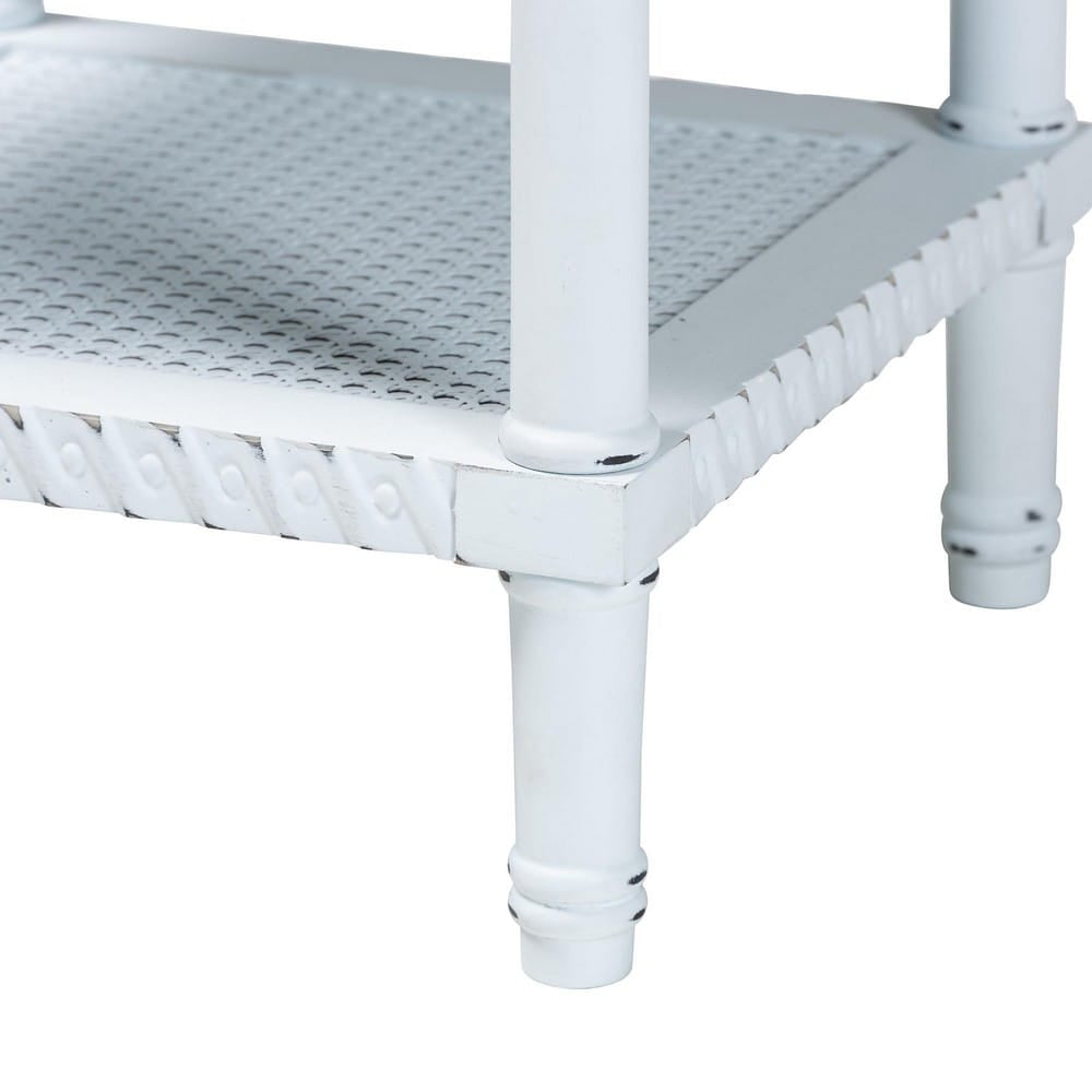 Baxton Studio - Jeanne End Table in White - JY23B392-Wooden White-ET view 4