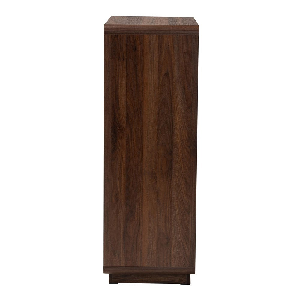 Baxton Studio - Jenibelle Chest in Walnut Brown/Brown - LV38 COD3823WI-Columbia-Rattan-5DW-Chest view 4