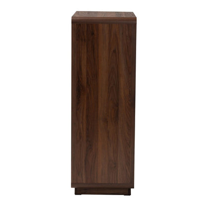 Baxton Studio - Jenibelle Chest in Walnut Brown/Brown - LV38 COD3823WI-Columbia-Rattan-5DW-Chest view 4