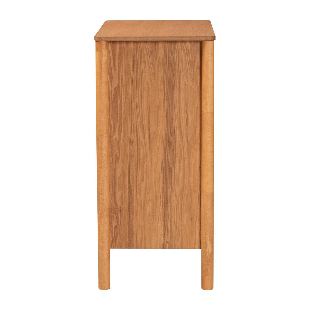 Baxton Studio - Jenn Chest in Golden Brown/Distressed Rattan - MG9006-5703R Rattan/NTOak1203-4D-Chest view 4