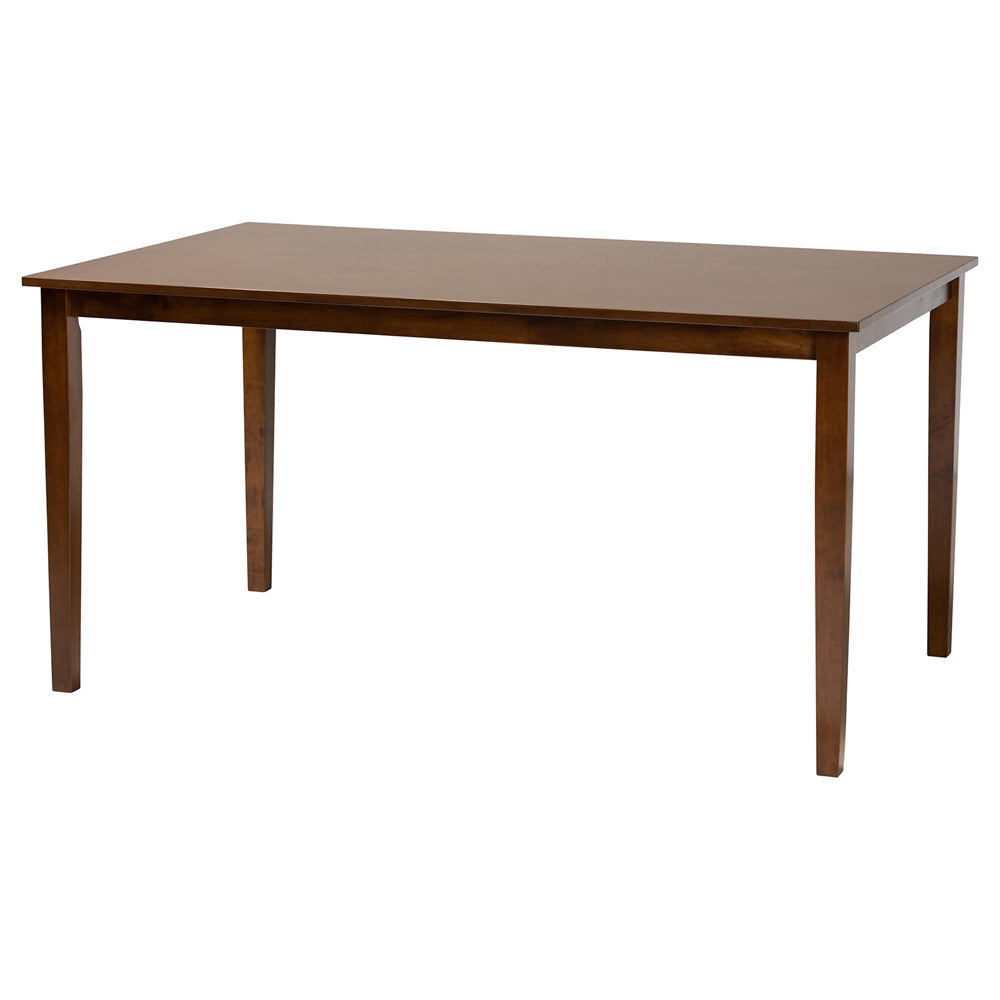 Baxton Studio - Jeriah Dining Set in Walnut Brown/Brown - RH253C-Walnut Rattan-Rectangle-7PC Dining Set view 3