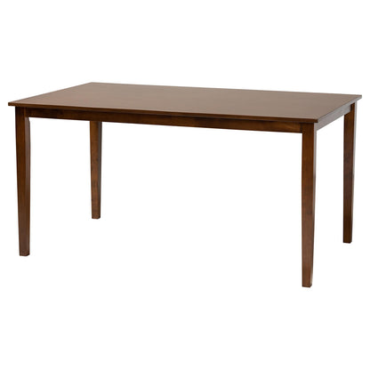 Baxton Studio - Jeriah Dining Set in Walnut Brown/Brown - RH253C-Walnut Rattan-Rectangle-7PC Dining Set view 3