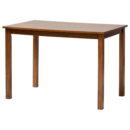 Baxton Studio - Jeriah Dining Set in Walnut Brown/Light Brown - RH253C-Walnut Rattan-Rectangle-5PC Dining Set view 3