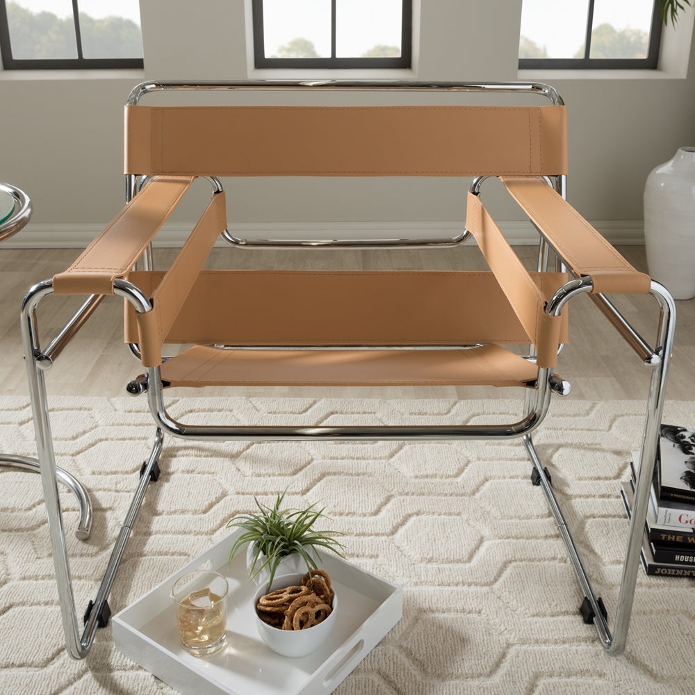 Baxton Studio - Jericho Living Room Chair in Tan - ALC-3001 Tan view 7