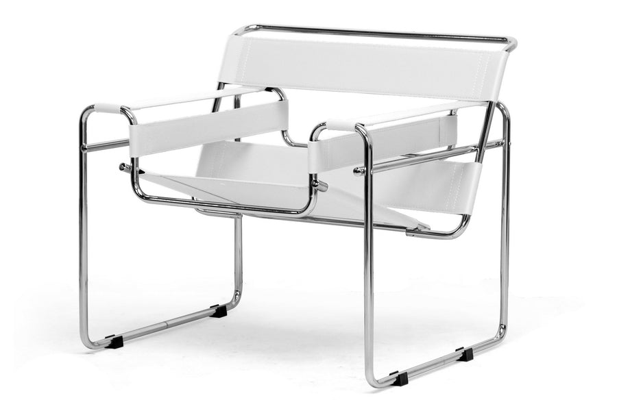 Baxton Studio - Jericho Living Room Chair in White - ALC-3001 White view 1