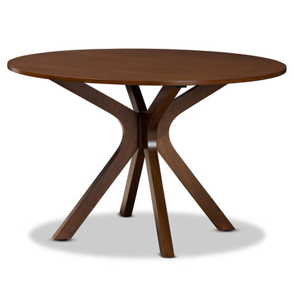 Baxton Studio - Jessie Dining Set in Grey/Walnut Brown - Jessie-Grey/Walnut-7PC Dining Set view 3