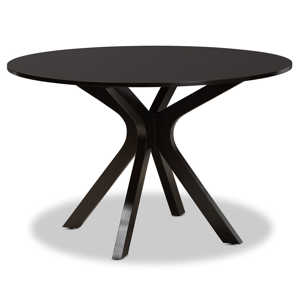Baxton Studio - Jessie Dining Set in Sand/dark brown - Jessie-Sand/Dark Brown-7PC Dining Set view 3