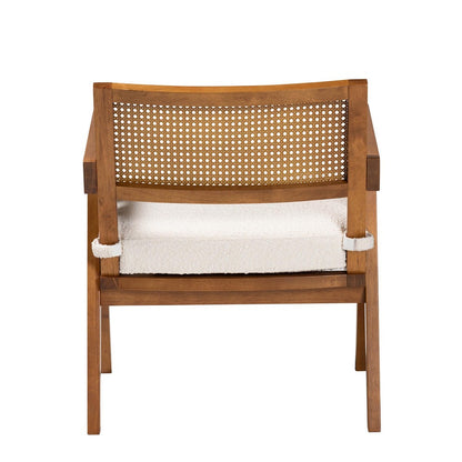 Baxton Studio - Jetsam Arm Chair in Cream/Walnut Brown - BBT5486-Maya/Cream/Walnut-CC view 4