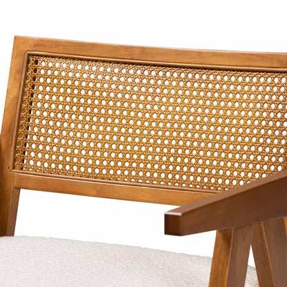 Baxton Studio - Jetsam Arm Chair in Cream/Walnut Brown - BBT5486-Maya/Cream/Walnut-CC view 5