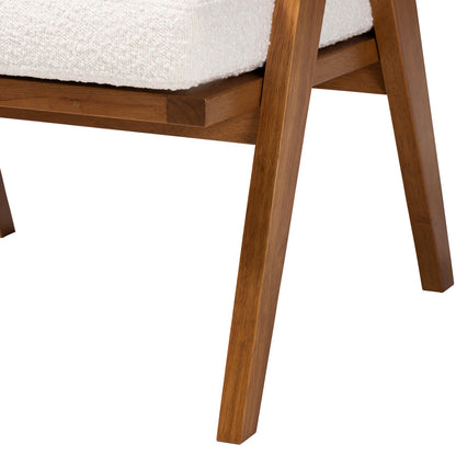 Baxton Studio - Jetsam Arm Chair in Cream/Walnut Brown - BBT5486-Maya/Cream/Walnut-CC view 6