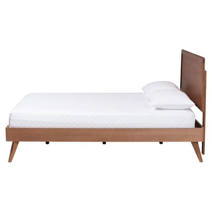 Baxton Studio - Jiro King Bed w/ Headboard in Ash Walnut - Jiro-Ash Walnut-King view 2