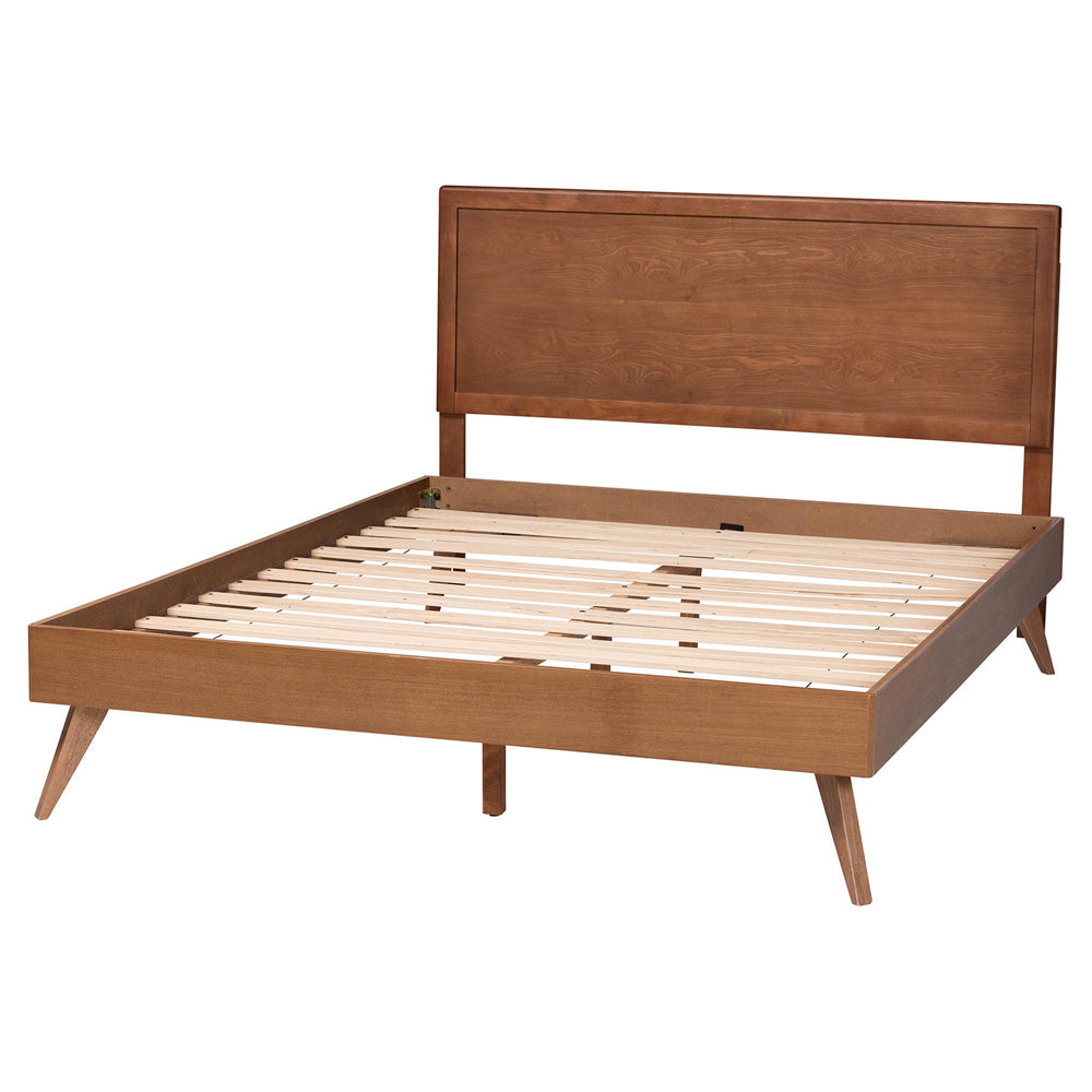 Baxton Studio - Jiro King Bed w/ Headboard in Ash Walnut - Jiro-Ash Walnut-King view 3