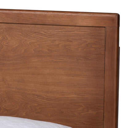 Baxton Studio - Jiro King Bed w/ Headboard in Ash Walnut - Jiro-Ash Walnut-King view 4