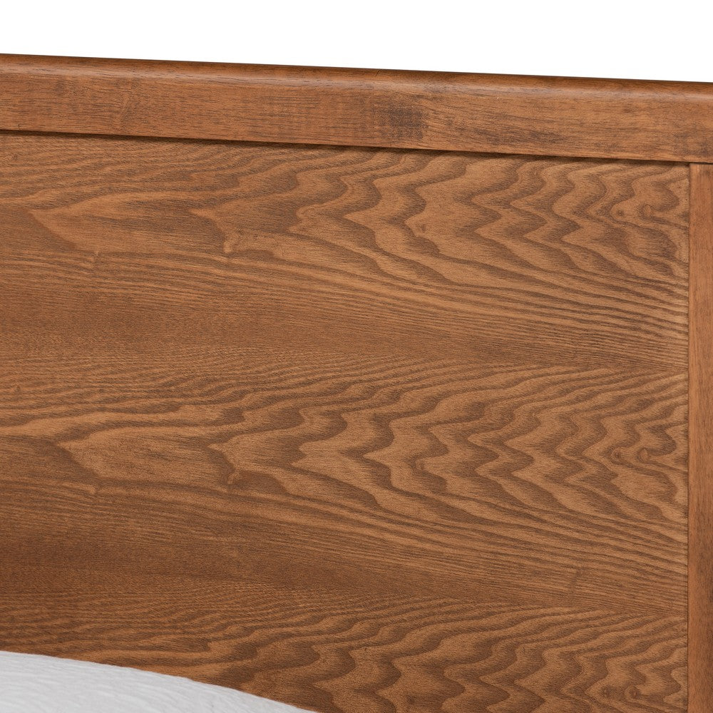 Baxton Studio - Jiro Twin Size Bed in Walnut Brown - Jiro-Ash Walnut-Twin view 4