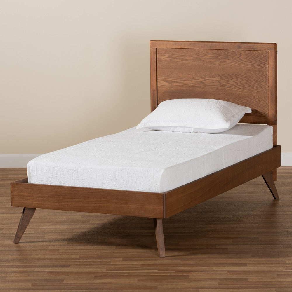 Baxton Studio - Jiro Twin Size Bed in Walnut Brown - Jiro-Ash Walnut-Twin view 7