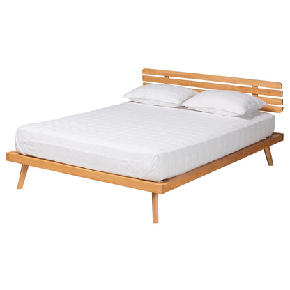 Baxton Studio - Joaquin Queen Size Bed in Rustic brown - SW8523-Rustic Brown-Queen view 1