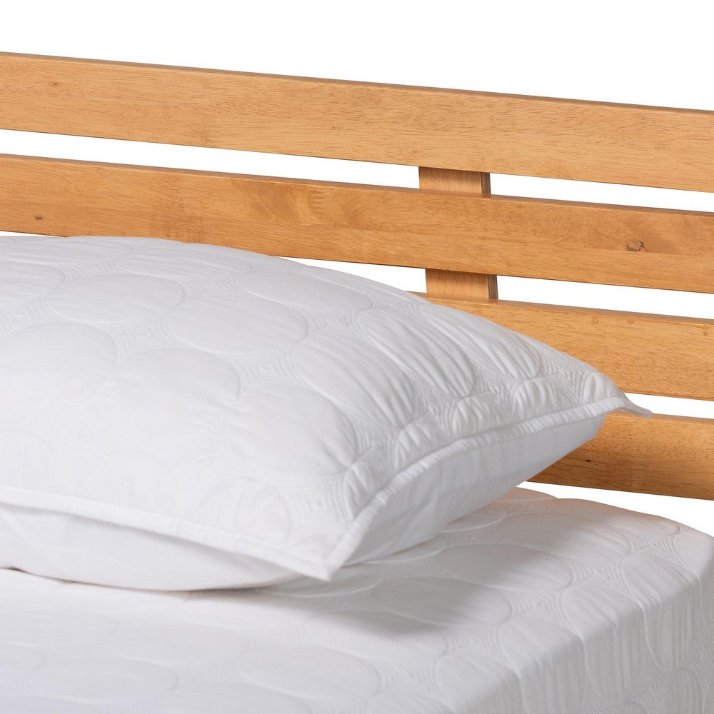 Baxton Studio - Joaquin Queen Size Bed in Rustic brown - SW8523-Rustic Brown-Queen view 4