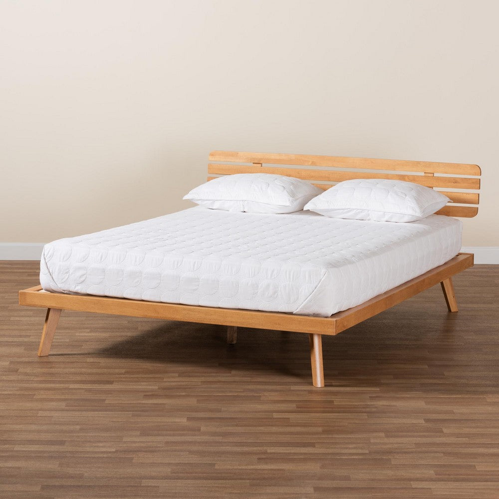 Baxton Studio - Joaquin Queen Size Bed in Rustic brown - SW8523-Rustic Brown-Queen view 8