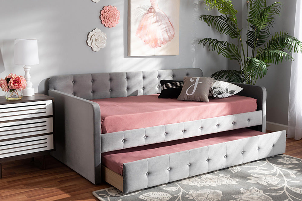 Baxton Studio - Jona Daybed - CF9183-Grey-Daybed-T/T view 8