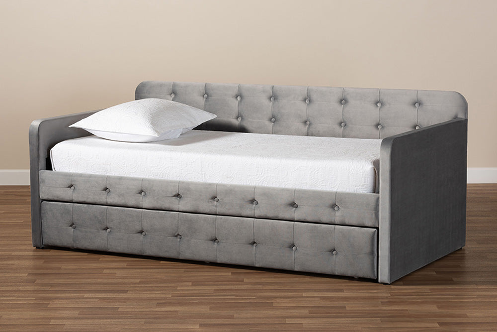 Baxton Studio - Jona Daybed - CF9183-Grey-Daybed-T/T view 9