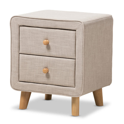 Baxton Studio - Jonesy Nightstand in Beige - BBT3140-Beige-NS-XD02 view 1