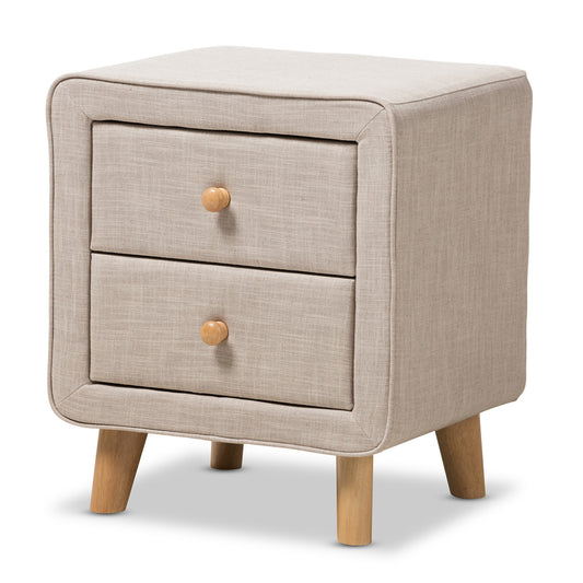 Baxton Studio - Jonesy Nightstand in Beige - BBT3140-Beige-NS-XD02 view 1