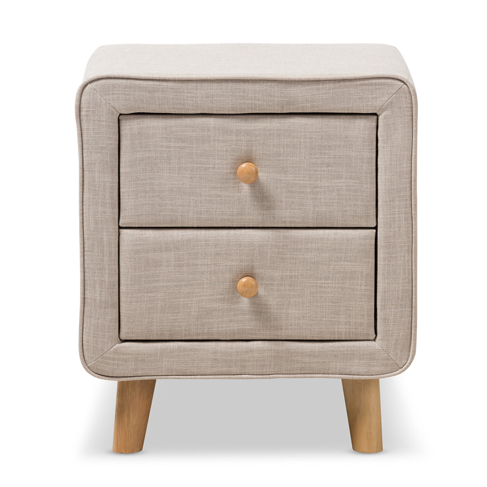 Baxton Studio - Jonesy Nightstand in Beige - BBT3140-Beige-NS-XD02 view 2
