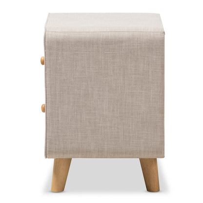 Baxton Studio - Jonesy Nightstand in Beige - BBT3140-Beige-NS-XD02 view 3