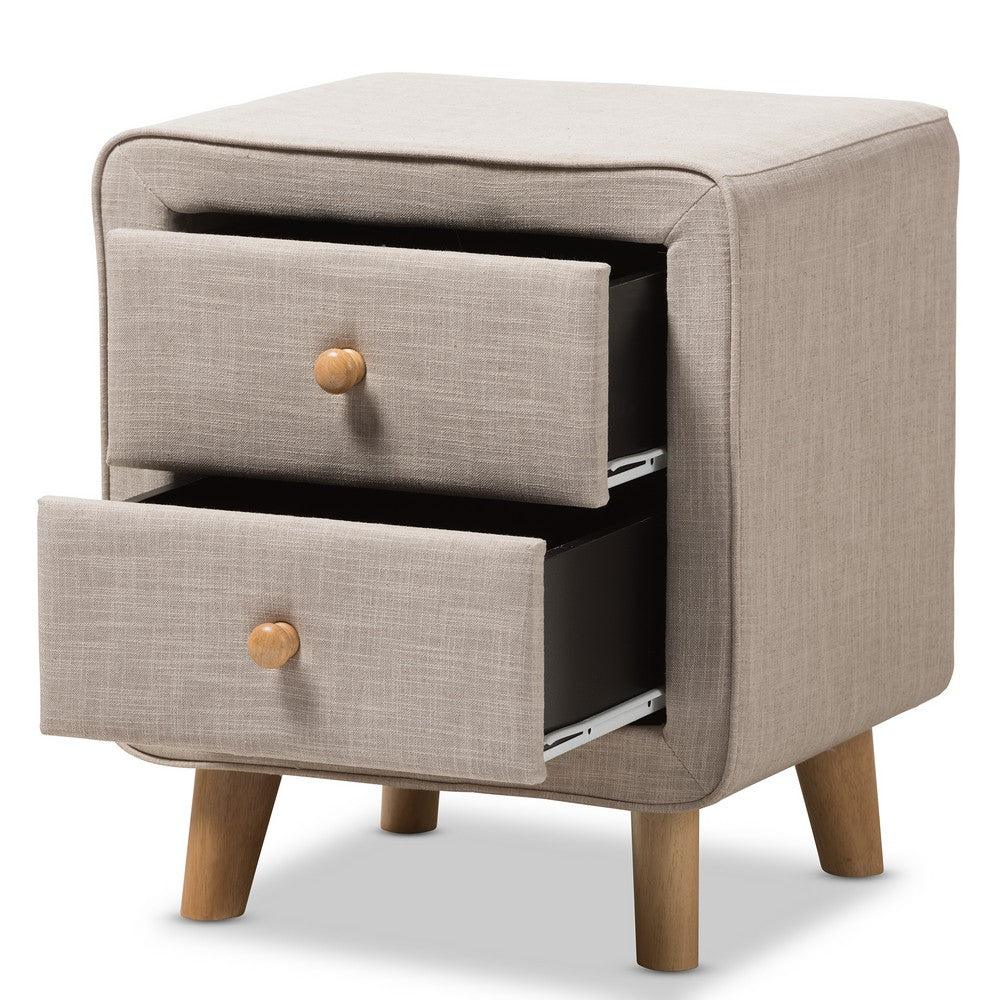 Baxton Studio - Jonesy Nightstand in Beige - BBT3140-Beige-NS-XD02 view 4