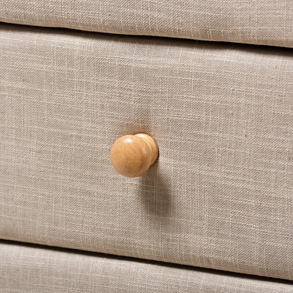 Baxton Studio - Jonesy Nightstand in Beige - BBT3140-Beige-NS-XD02 view 5