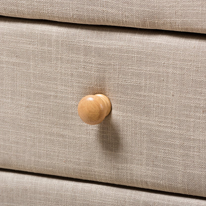 Baxton Studio - Jonesy Nightstand in Beige - BBT3140-Beige-NS-XD02 view 5