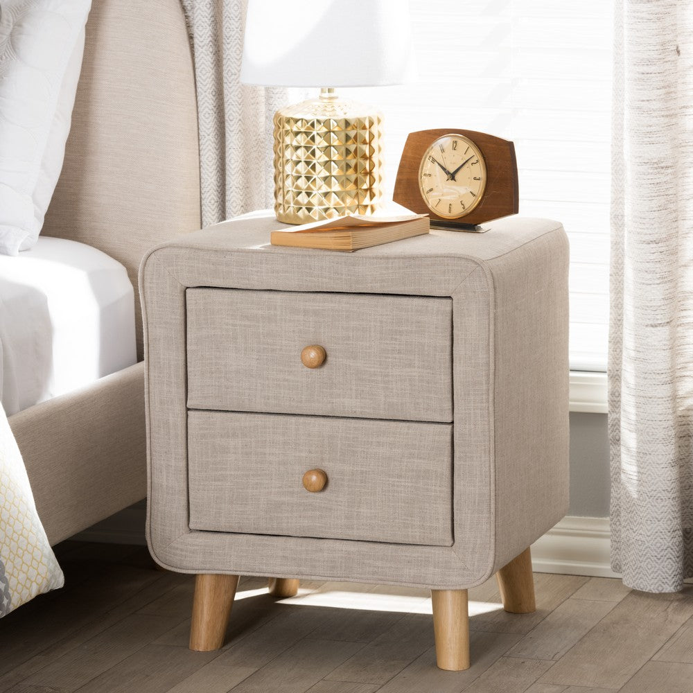 Baxton Studio - Jonesy Nightstand in Beige - BBT3140-Beige-NS-XD02 view 7