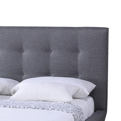 Baxton Studio - Jonesy Queen Size Bed in Grey - BBT6537-Queen-Grey view 2