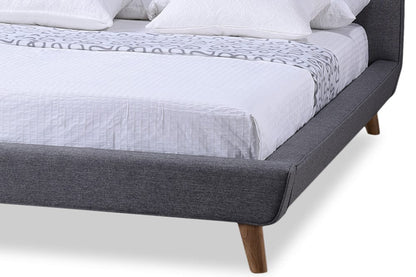 Baxton Studio - Jonesy Queen Size Bed in Grey - BBT6537-Queen-Grey view 3