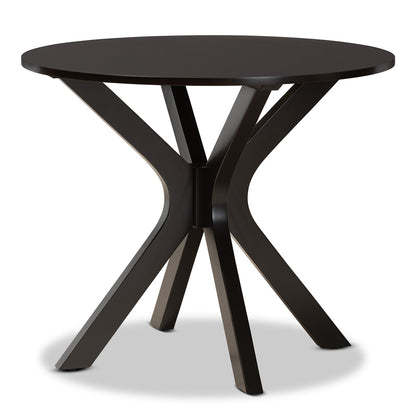 Baxton Studio - Julia Dining Set in Grey/Dark Brown - Julia-Grey/Dark Brown-5PC Dining Set view 3