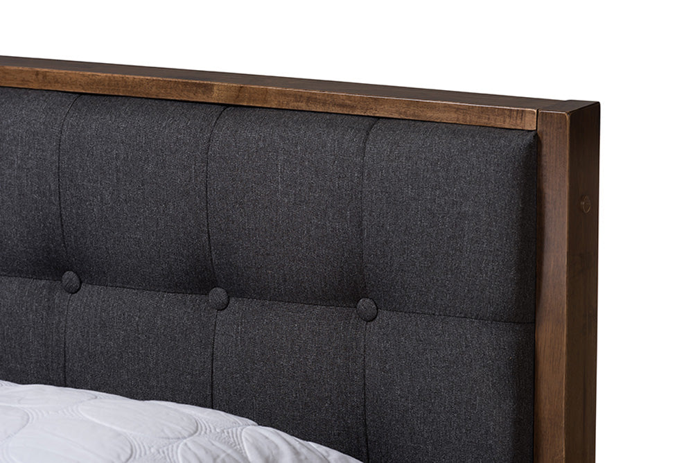 Baxton Studio - Jupiter King Size Bed - SW8085-Walnut-M17-King view 4