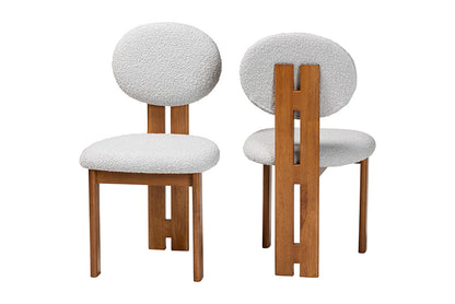 Baxton Studio - Kacela Dining Chair Set of 2 - BBT5490-Walnut/Maya Sky Grey-DC view 1