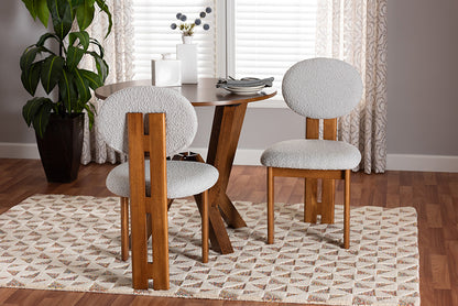 Baxton Studio - Kacela Dining Chair Set of 2 - BBT5490-Walnut/Maya Sky Grey-DC view 5