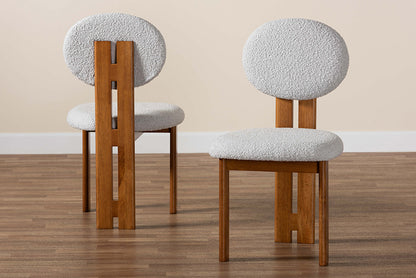 Baxton Studio - Kacela Dining Chair Set of 2 - BBT5490-Walnut/Maya Sky Grey-DC view 8