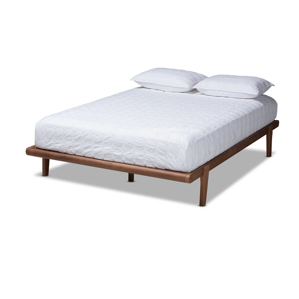Baxton Studio - Kaia Full Size Bed Frame in Ash Walnut - MG0002-Ash Walnut-Full view 1