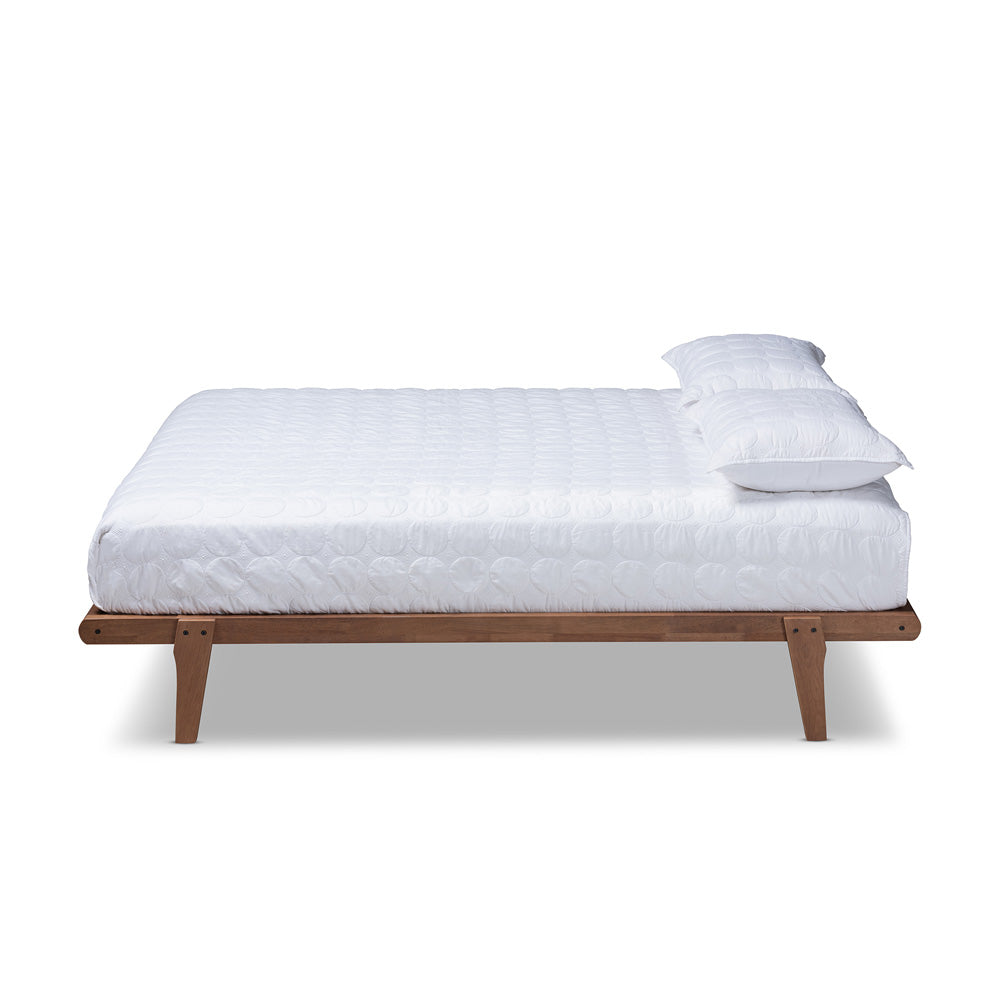 Baxton Studio - Kaia Full Size Bed Frame in Ash Walnut - MG0002-Ash Walnut-Full view 2