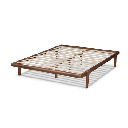 Baxton Studio - Kaia King Size Bed Frame in Ash Walnut - MG0002-Ash Walnut-King view 3