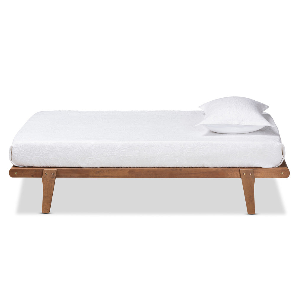 Baxton Studio - Kaia Twin Size Bed Frame in Ash Walnut - MG0002-Ash Walnut-Twin view 2