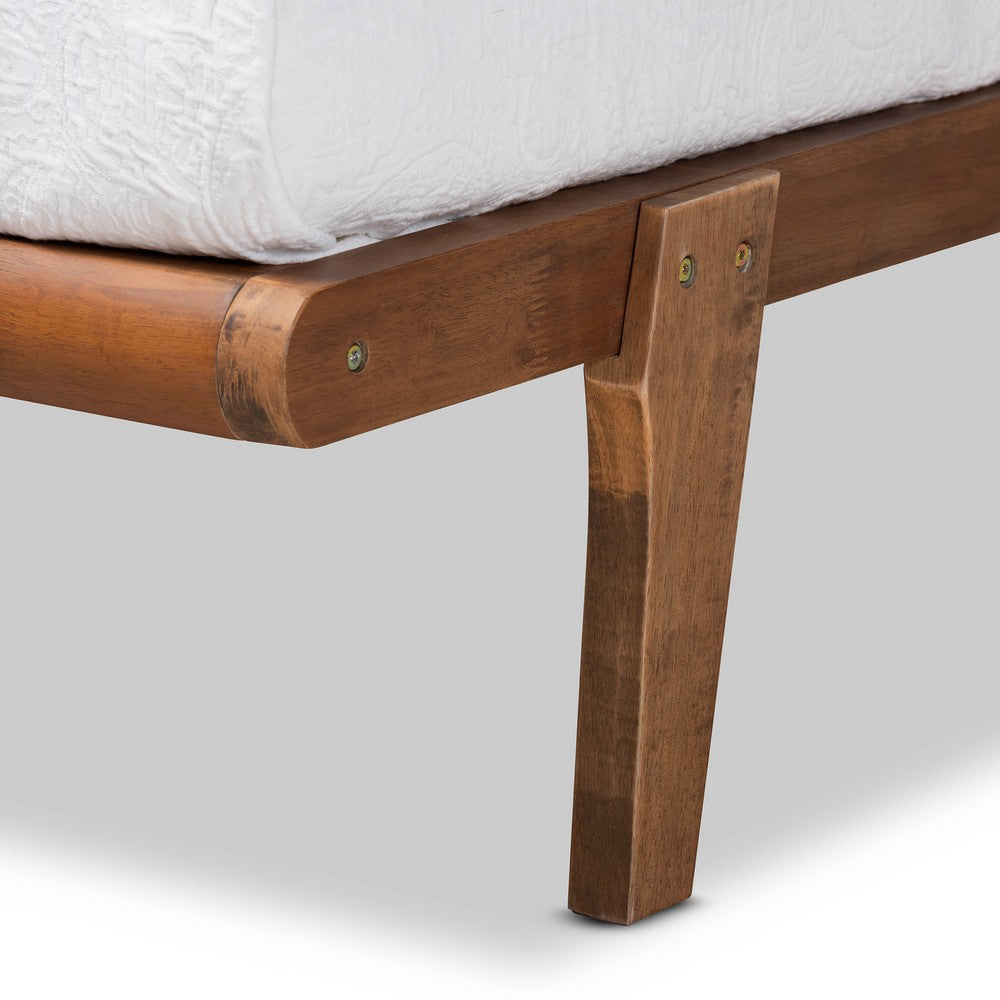 Baxton Studio - Kaia Twin Size Bed Frame in Ash Walnut - MG0002-Ash Walnut-Twin view 4