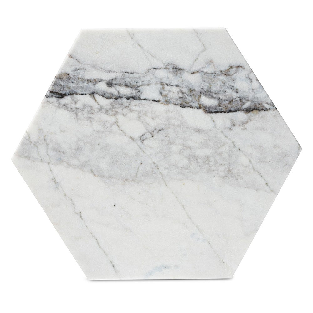 Baxton Studio - Kalena End Table in White/Gold - H01-97049-Metal/Marble Side Table view 4