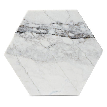 Baxton Studio - Kalena End Table in White/Gold - H01-97049-Metal/Marble Side Table view 4
